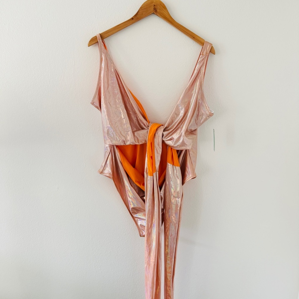 NWT Anthropologie Hutch Marco Shimmer Wrap One-Piece Swimsuit - Picture 10 of 12